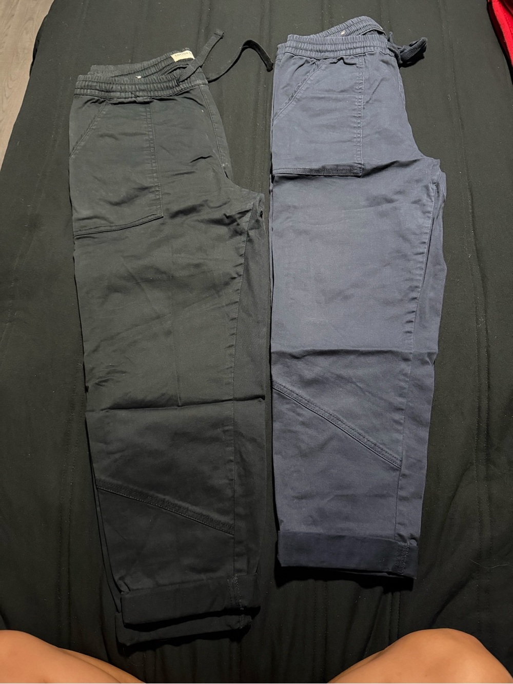 Cotton On Black & Navy Drawstring Joggers - Picture 2 of 3